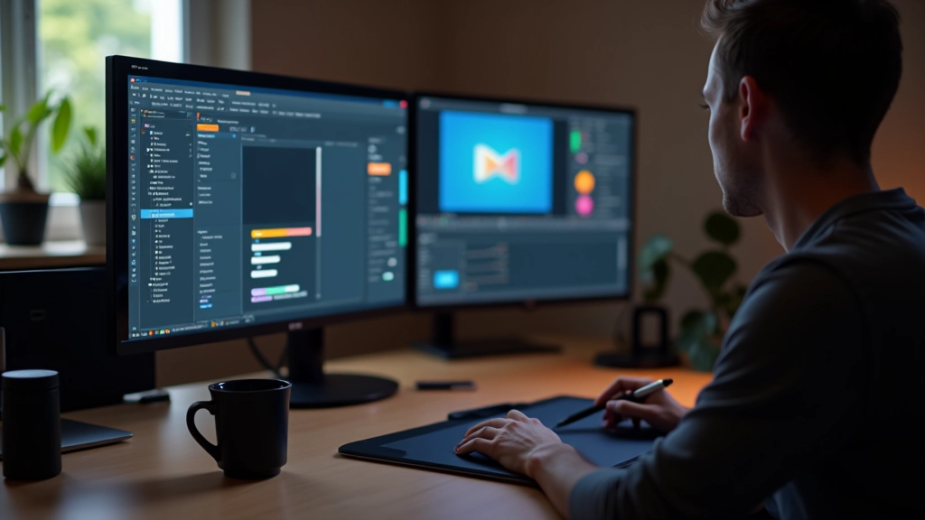 Animatie software interface met timeline, lagen en keyframe markers zichtbaar